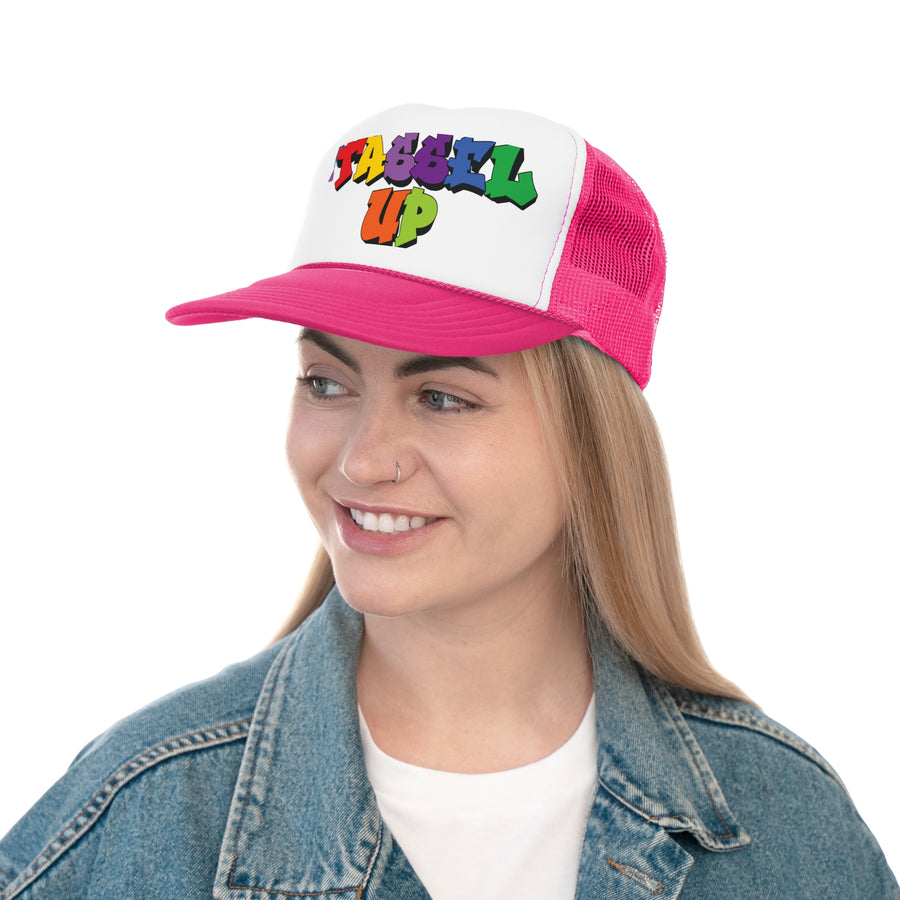 Tassel Up Graffiti Trucker Cap