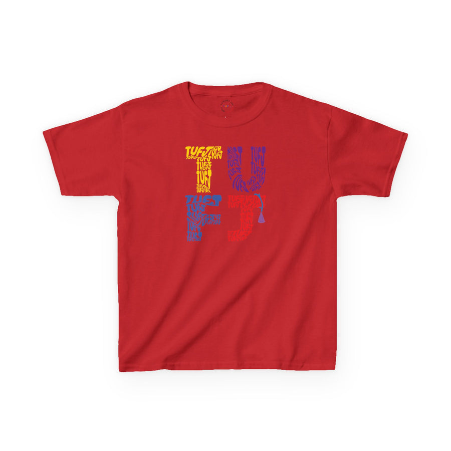 TUFJ Multi Color Repeat Kids Heavy Cotton™ Tee