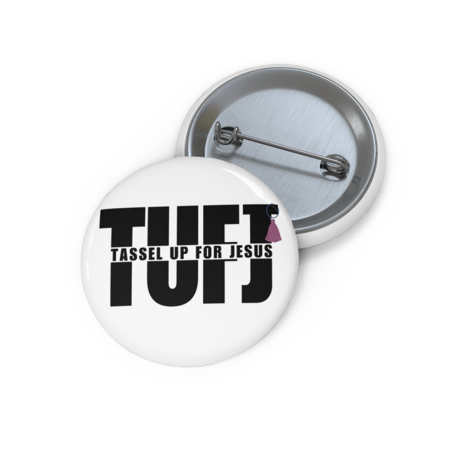 White TUFJ Pin Buttons