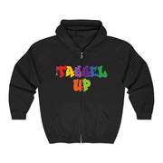 Tassel Up Graffiti Unisex Heavy Blend Full Zip Hoodie