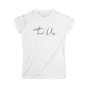 Tassel Up Purple Cursive Women's Cut Softstyle Tee