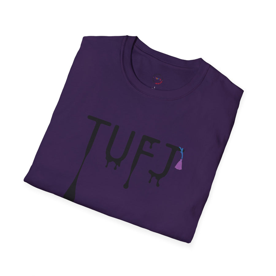 TUFJ Black Print Drip Unisex Softstyle T-Shirt