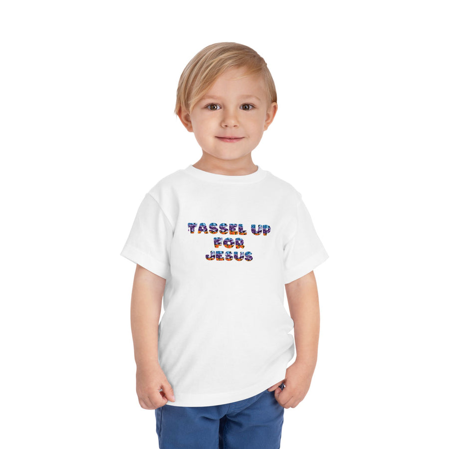 Tassel Up For Jesus Camo Toddler Short Sleeve Tee