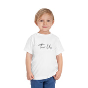 Tassel Up Cursive Toddler Short Sleeve Tee