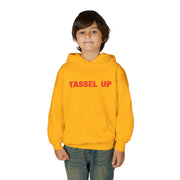 Tassel Up Repeat Red Letters Youth Heavy Blend Hoodie