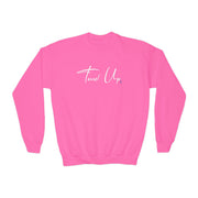 Tassel Up Cursive Youth Crewneck Sweatshirt