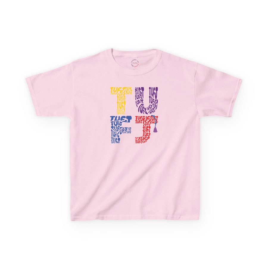 TUFJ Multi Color Repeat Kids Heavy Cotton™ Tee