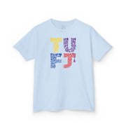 TUFJ Multi Color Repeat Kids Heavy Cotton™ Tee