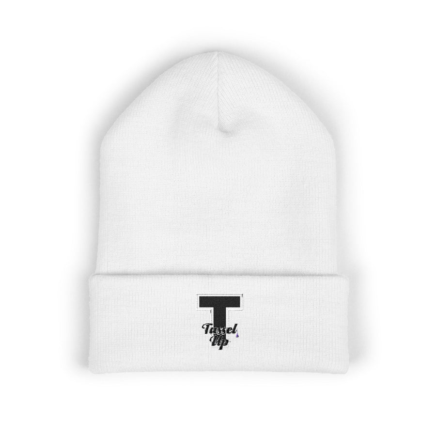 Tassel T Up Cuffed Beanie