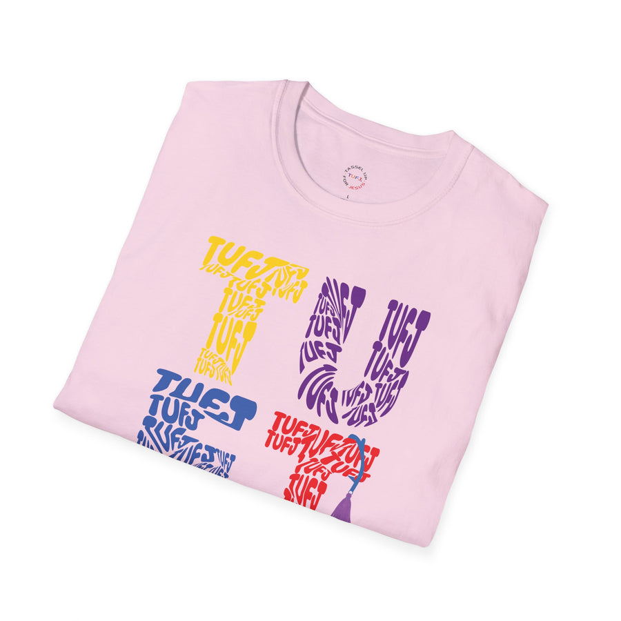 TUFJ Multi Color Repeat Unisex Softstyle T-Shirt