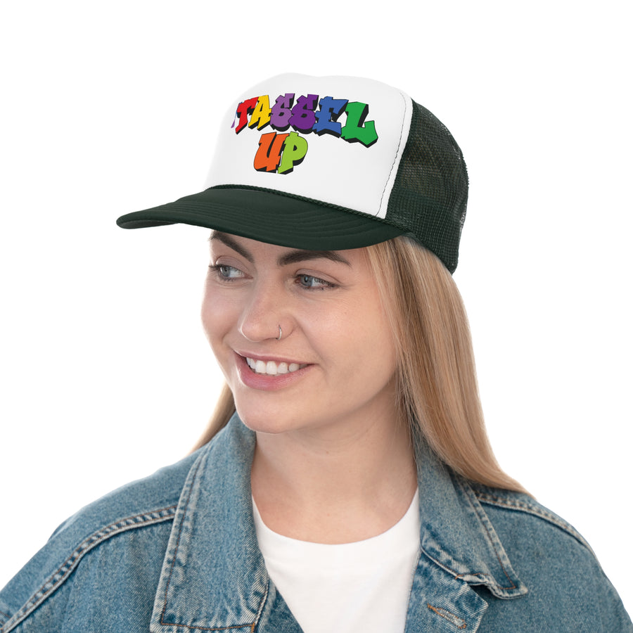 Tassel Up Graffiti Trucker Cap