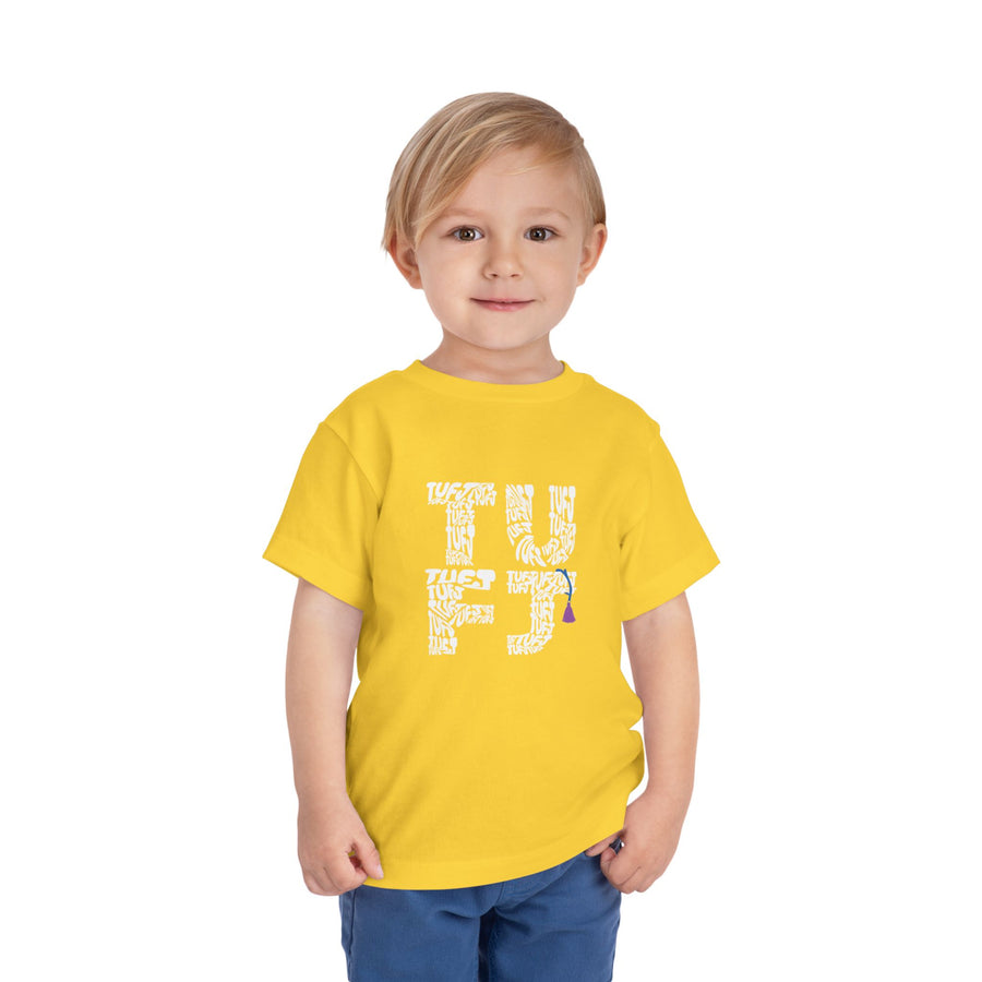 TUFJ White Letter Toddler Short Sleeve Tee
