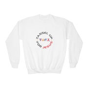 Tassel Up For Jesus Logo Youth Crewneck Sweatshirt