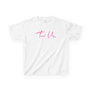 Tassel Up Pink Cursive Kids Heavy Cotton™ Tee
