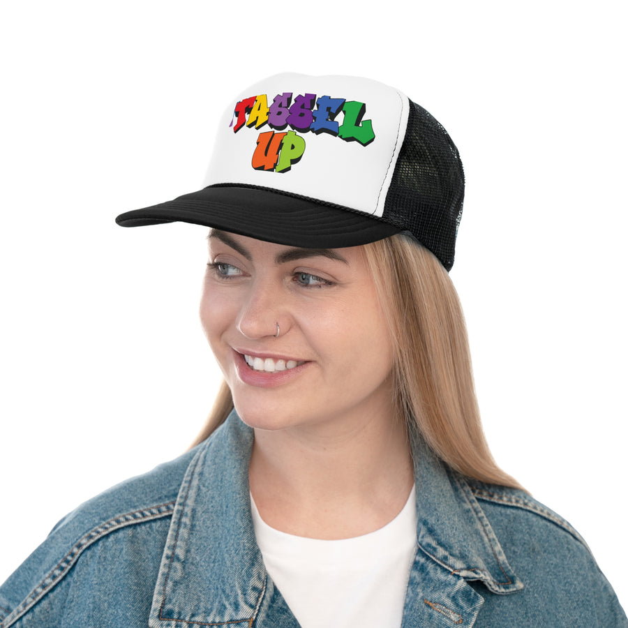 Tassel Up Graffiti Trucker Cap