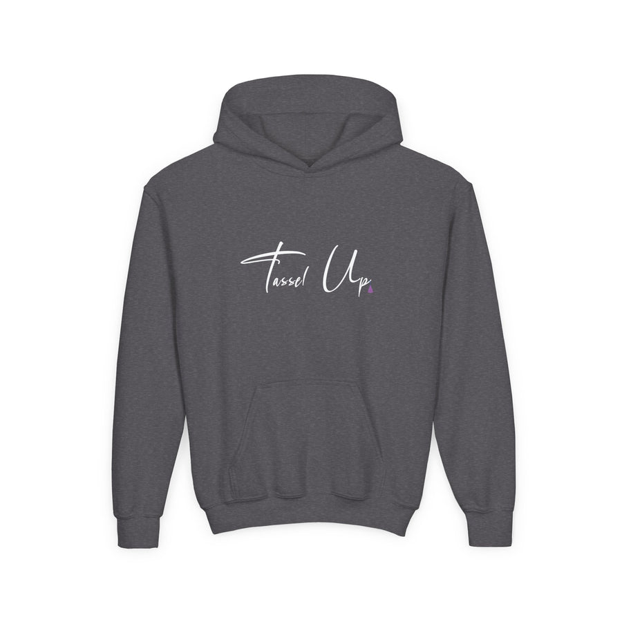 Tassel Up Cursive Youth Heavy Blend Hoodie