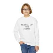Tassel Up For Jesus Repeat Youth Crewneck Sweatshirt
