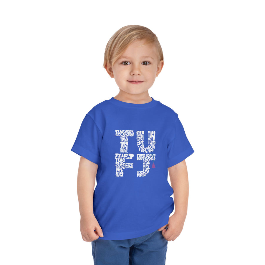 TUFJ White Letter Toddler Short Sleeve Tee