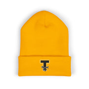 Tassel T Up Cuffed Beanie