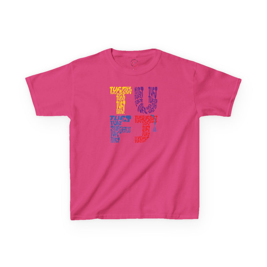 TUFJ Multi Color Repeat Kids Heavy Cotton™ Tee