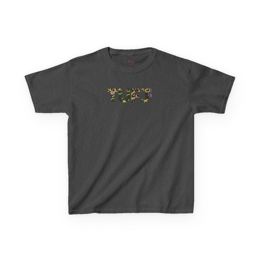 TUFJ Camo Leopard And Pearls Kids Heavy Cotton™ Tee
