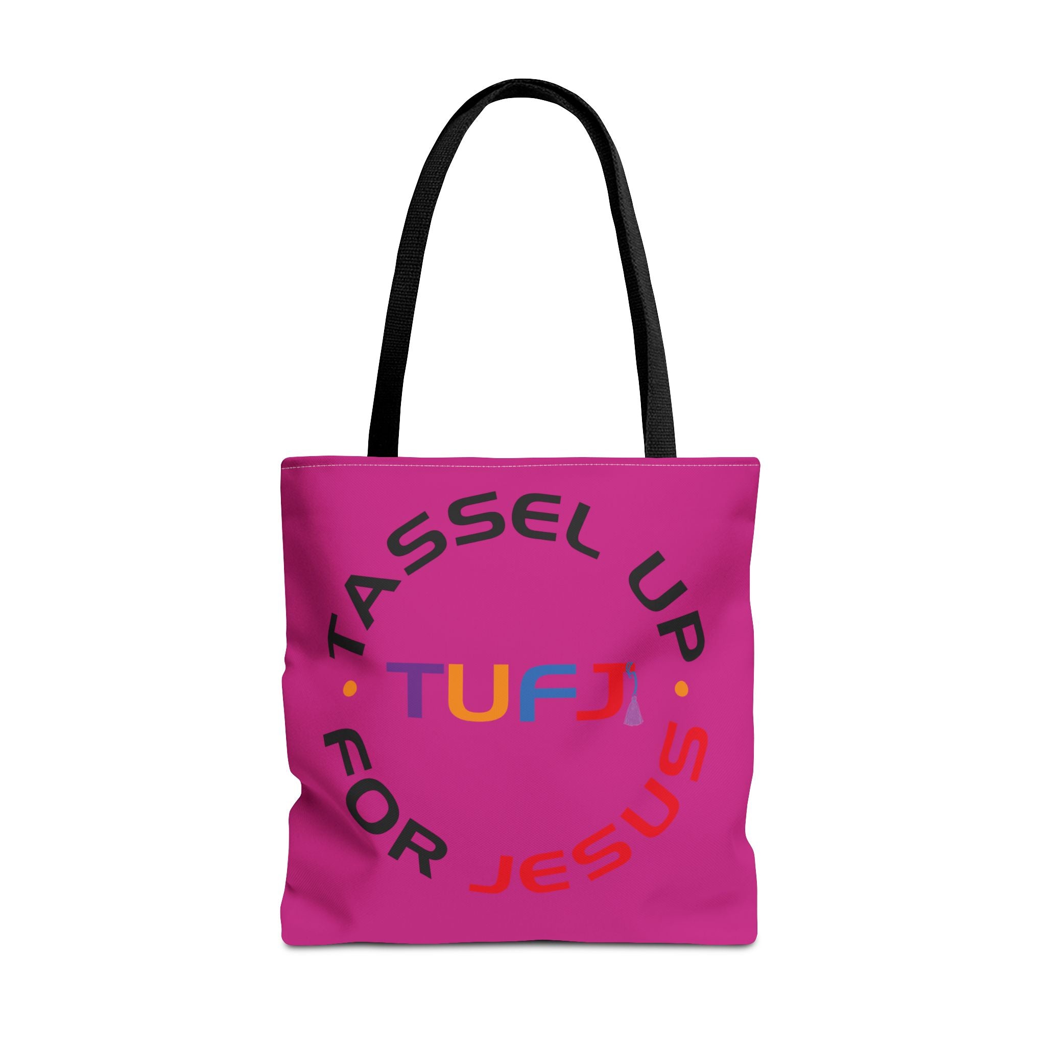 Pink Tassel Up For Jesus Logo Tote Bag