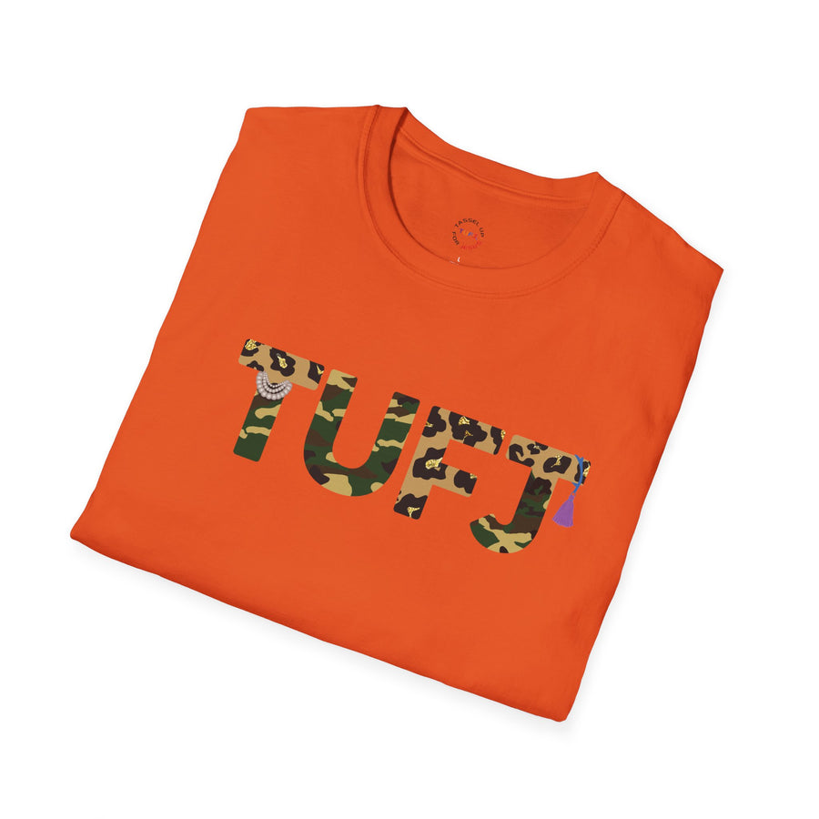 TUFJ Camo Leopard And Pearls Unisex Softstyle T-Shirt