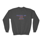 Tassel Up For Jesus Camo Youth Crewneck Sweatshirt