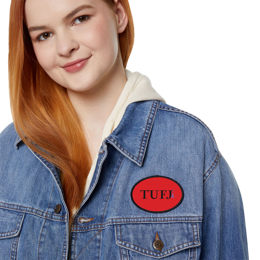 Red TUFJ Iron-On Patch