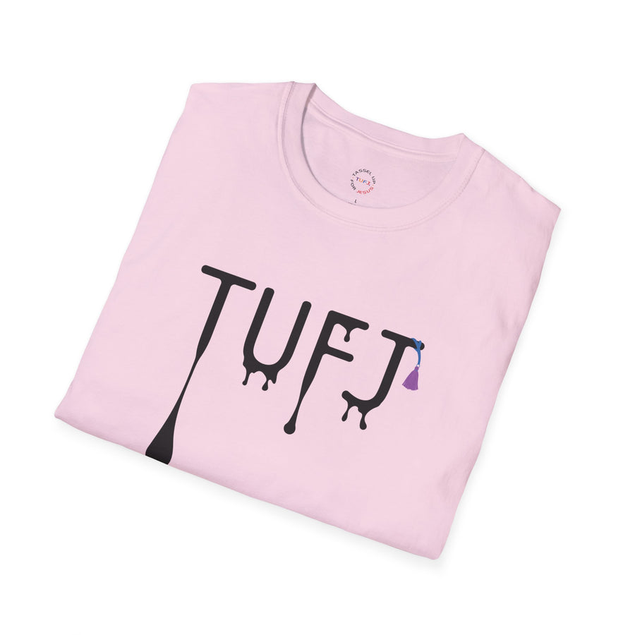 TUFJ Black Print Drip Unisex Softstyle T-Shirt