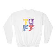 TUFJ Multicolor Repeat Youth Crewneck Sweatshirt