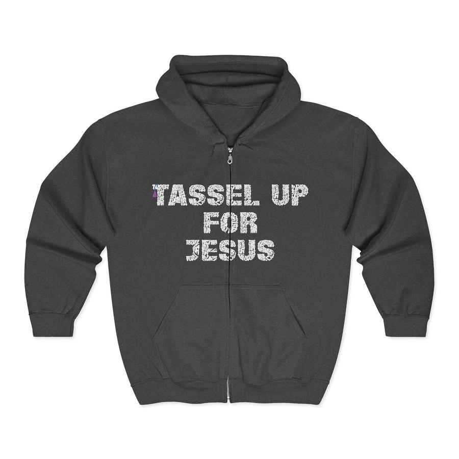 Tassel Up For Jesus Repeat Unisex Heavy Blend Full Zip Hoodie