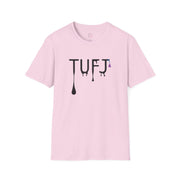 TUFJ Black Print Drip Unisex Softstyle T-Shirt