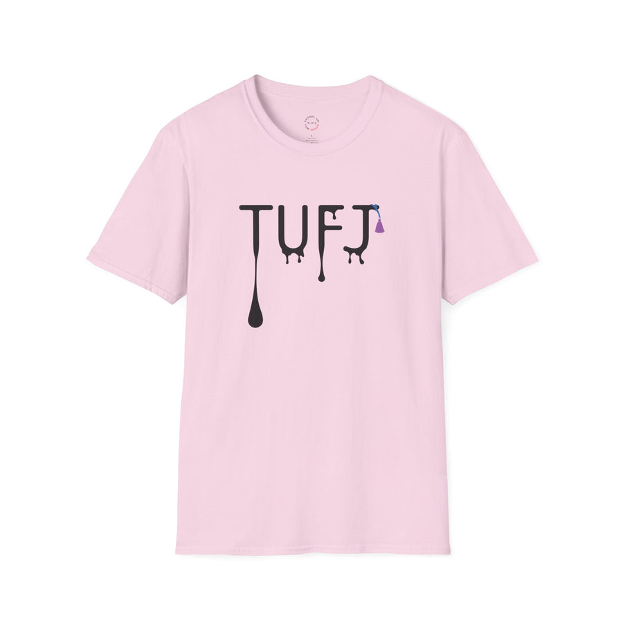 TUFJ Black Print Drip Unisex Softstyle T-Shirt