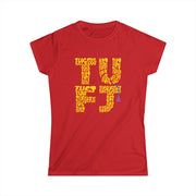 TUFJ Repeat Yellow Print Women's Cut Softstyle Tee
