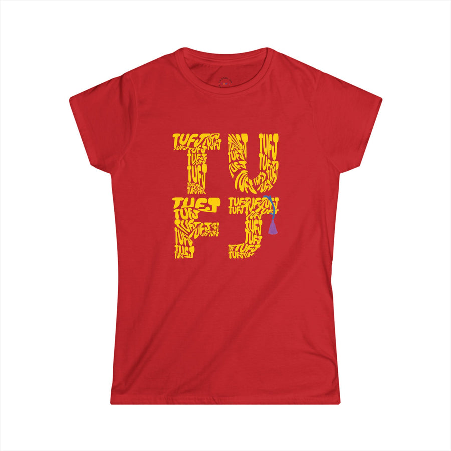 TUFJ Repeat Yellow Print Women's Cut Softstyle Tee
