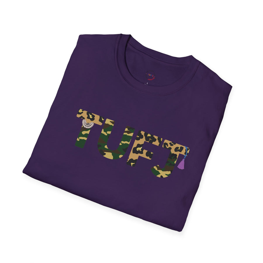 TUFJ Camo Leopard And Pearls Unisex Softstyle T-Shirt