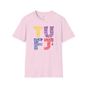 TUFJ Multi Color Repeat Unisex Softstyle T-Shirt