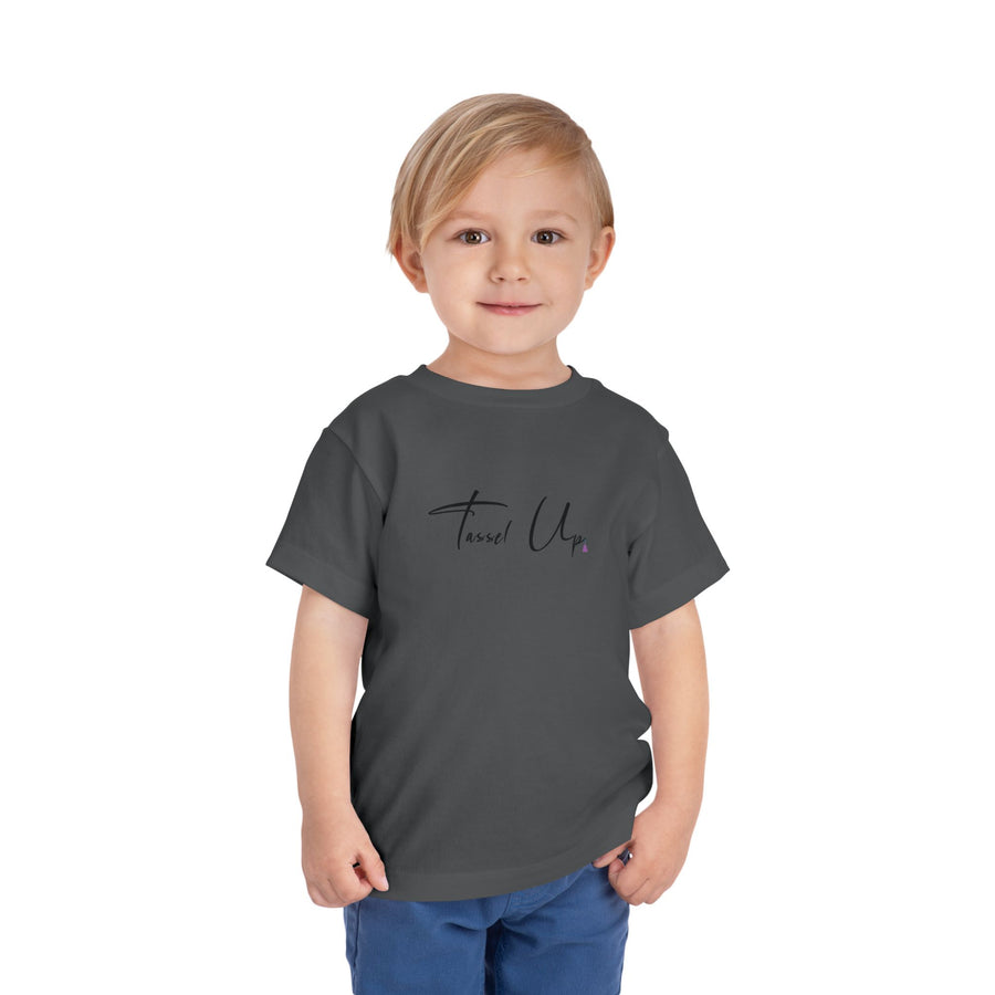Tassel Up Cursive Toddler Short Sleeve Tee