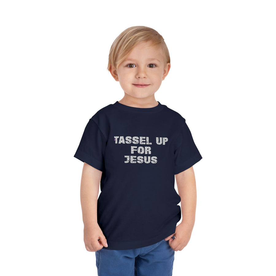 Tassel Up For Jesus Repeat Toddler Short Sleeve Tee