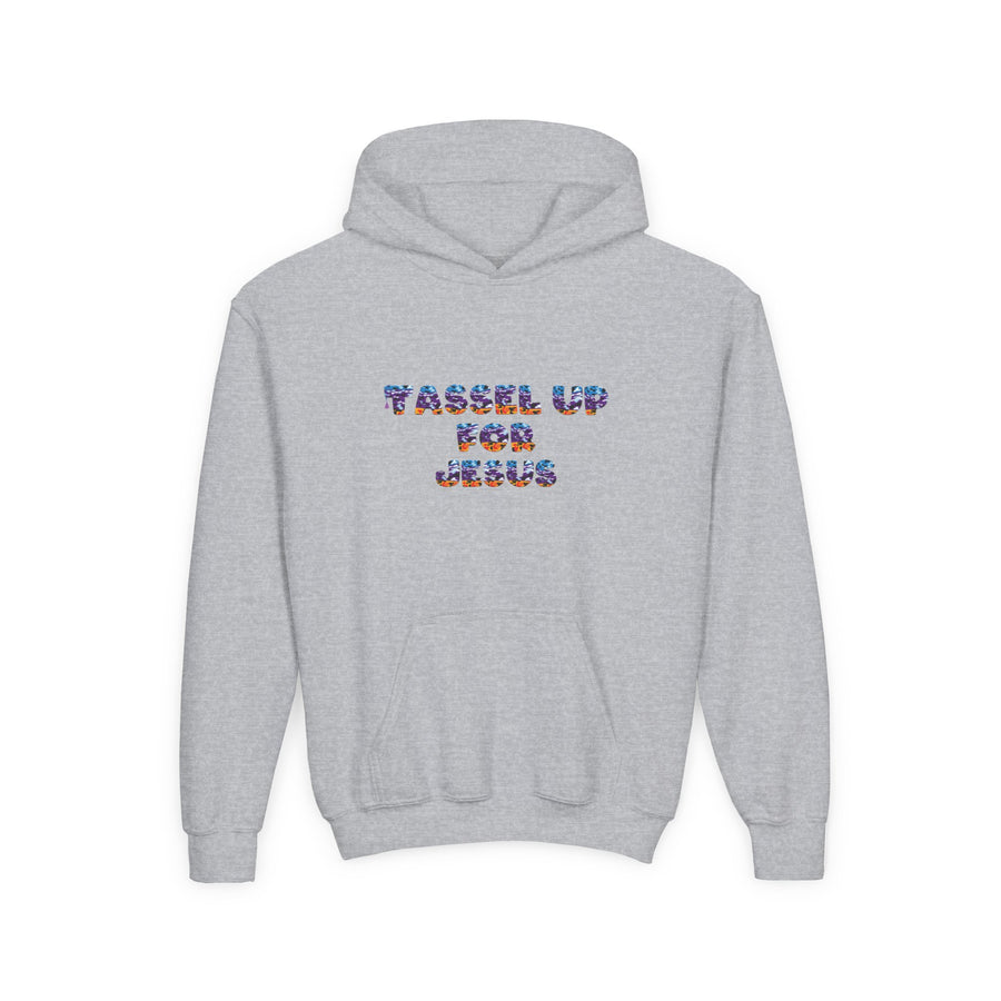 Tassel Up For Jesus Camo Youth Heavy Blend Hoodie