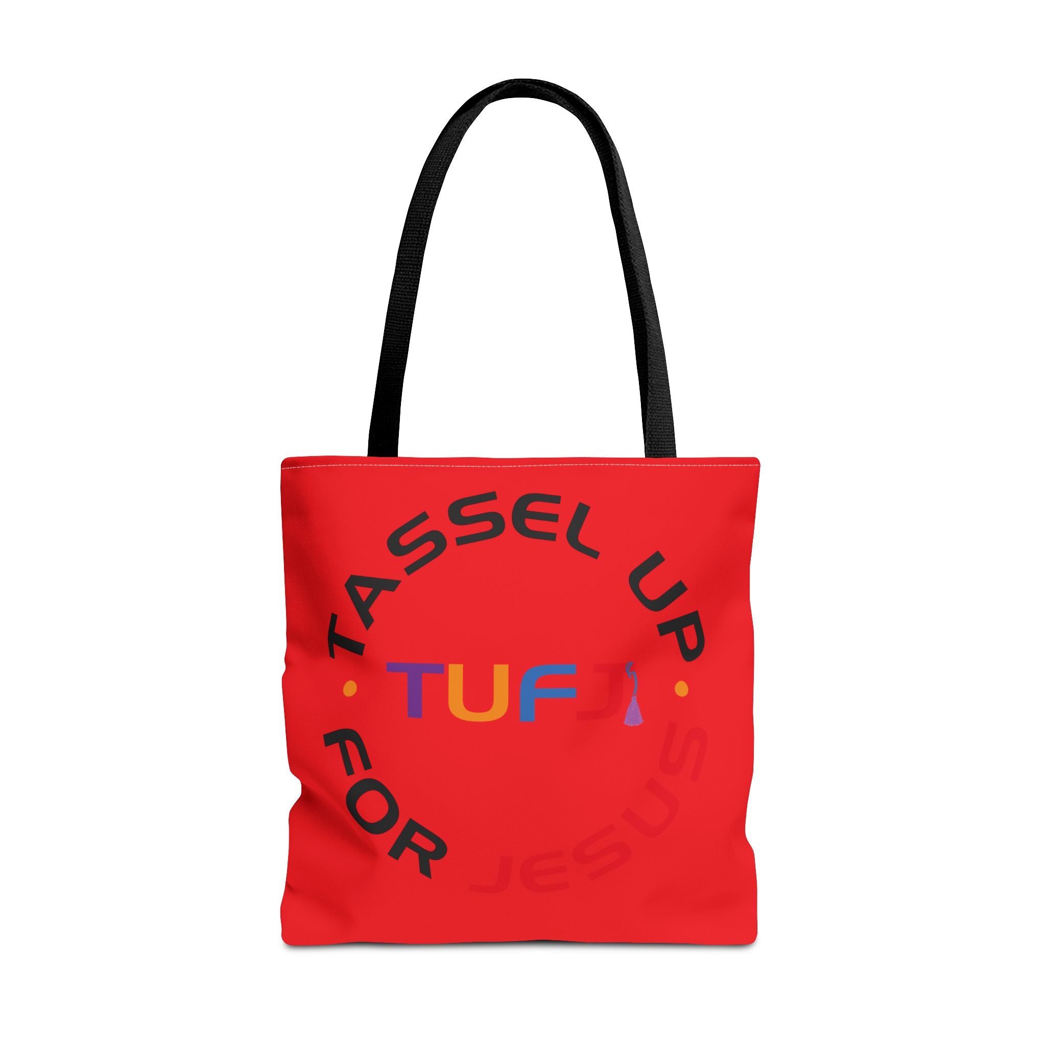 Red Tassel Up For Jesus Logo Tote Bag