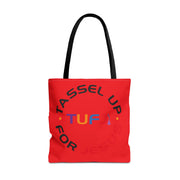 Red Tassel Up For Jesus Logo Tote Bag