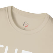 TUFJ White Print Drip Unisex Softstyle T-Shirt