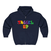Tassel Up Graffiti Unisex Heavy Blend Full Zip Hoodie
