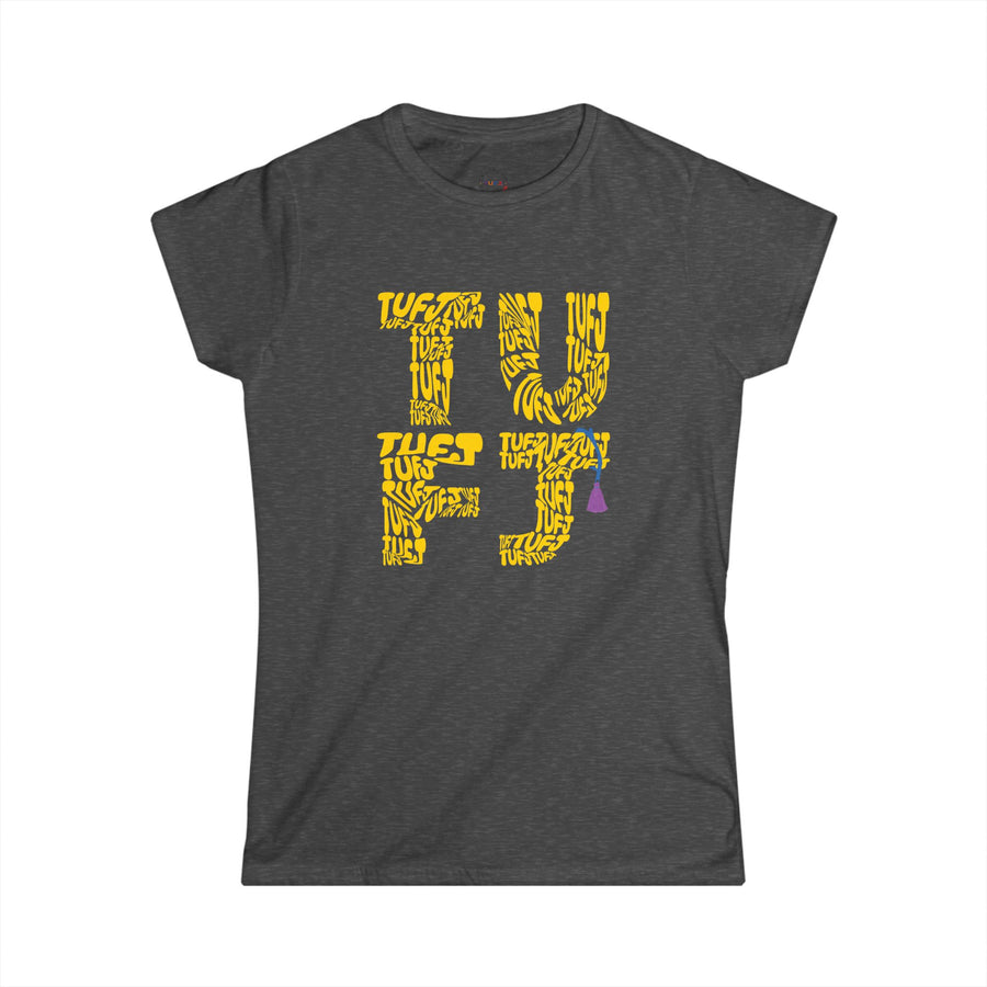 TUFJ Repeat Yellow Print Women's Cut Softstyle Tee