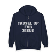 Tassel Up For Jesus Repeat Unisex Heavy Blend Full Zip Hoodie