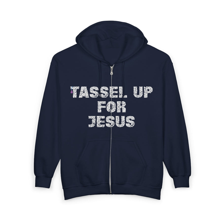 Tassel Up For Jesus Repeat Unisex Heavy Blend Full Zip Hoodie