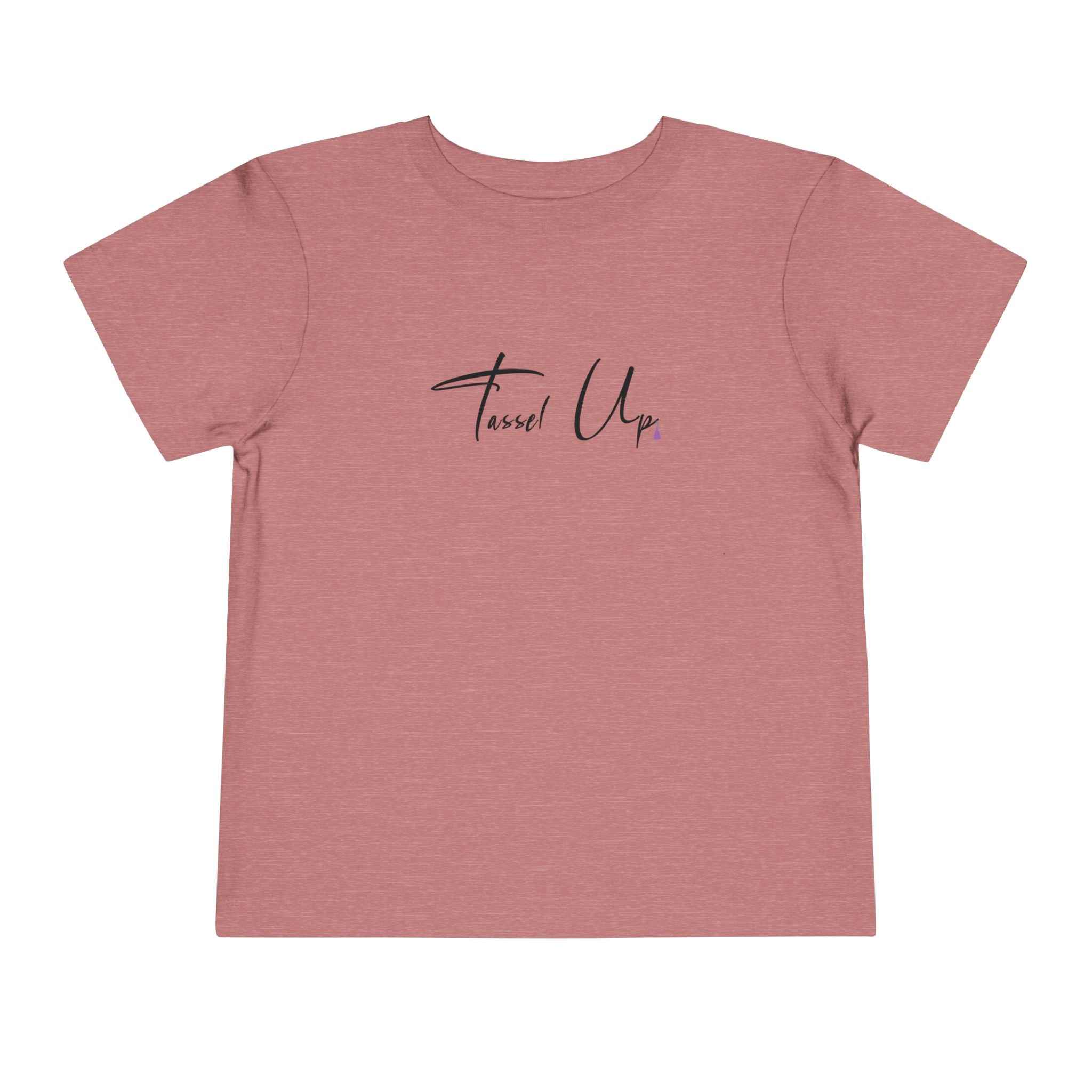 Tassel Up Cursive Toddler Short Sleeve Tee