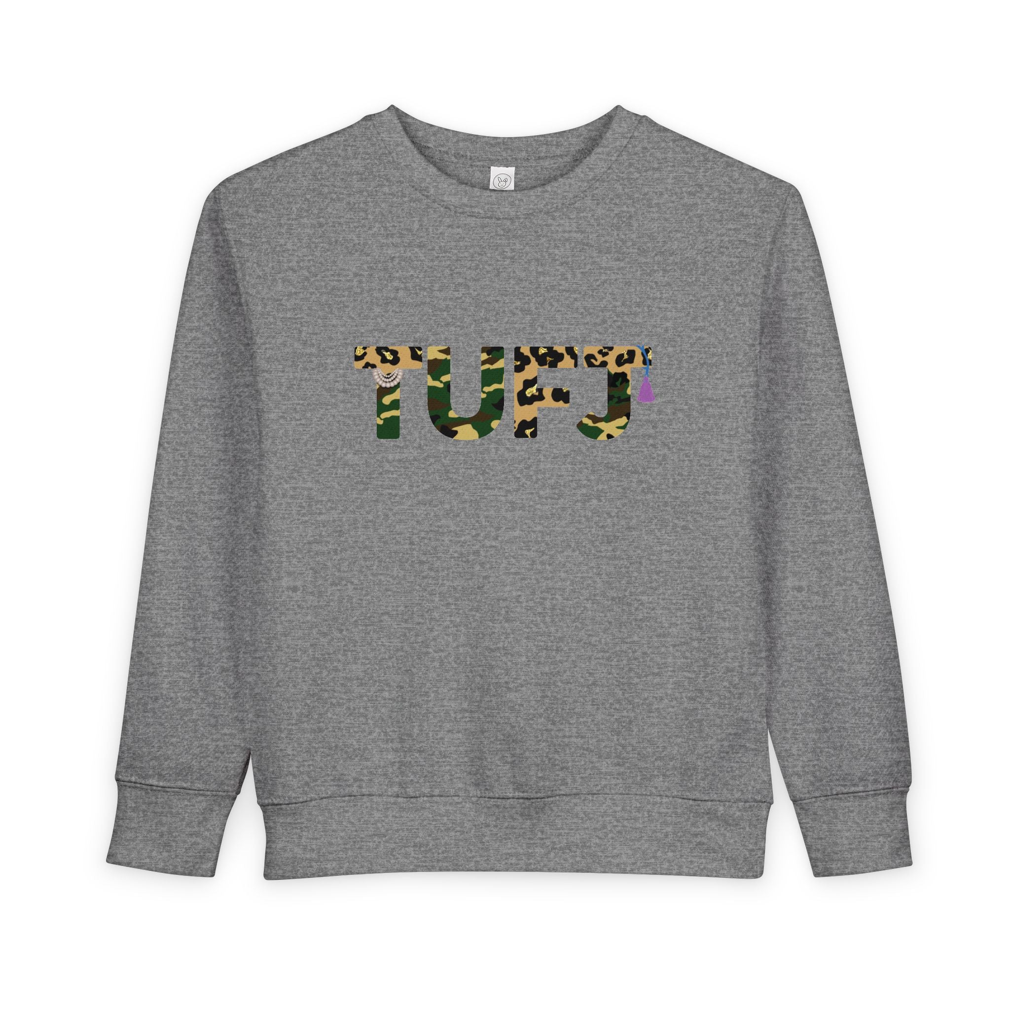 TUFJ Camo Leopard And Pearls Toddler Sweatshirt